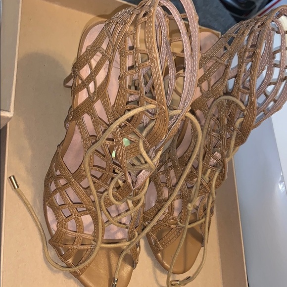 Joie laced up open toe heel LEAH CUOIO - Picture 3 of 6